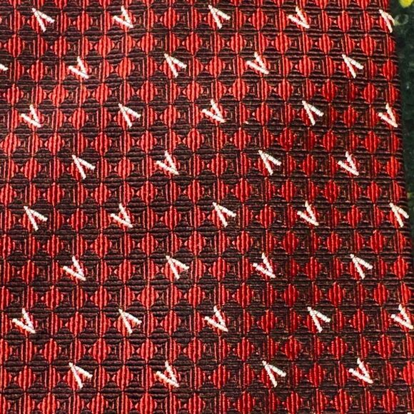 Verri (Italy) Silk Tie. Red. - Picture 4 of 7
